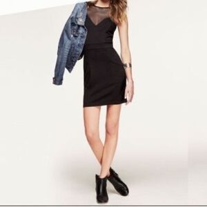 Fashion Star For Express Black Dress With Mesh Insert